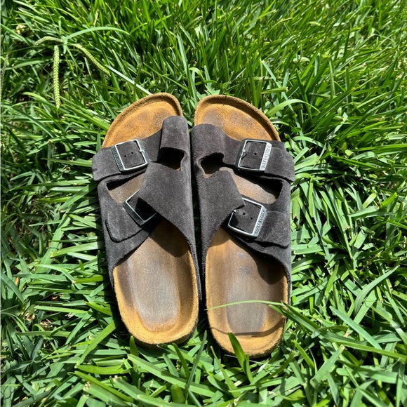 BIRKENSTOCK ARIZONA SOFT FOOTBED Suede Velvet Grey size 40 US 9.5 - Picture 6 of 13